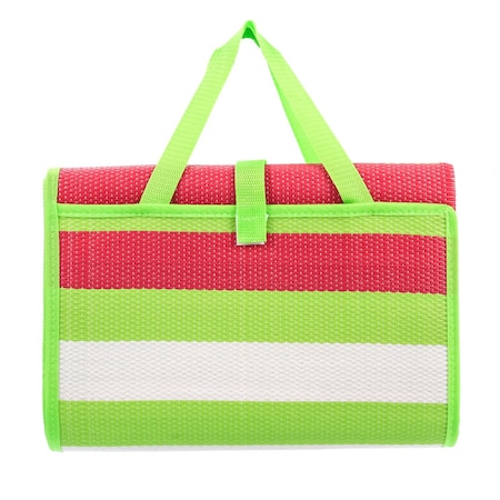 Camco HANDY MAT W/STRAP, GREEN/WHITE/RED STRIPES, 60INX78IN, BILING 42813